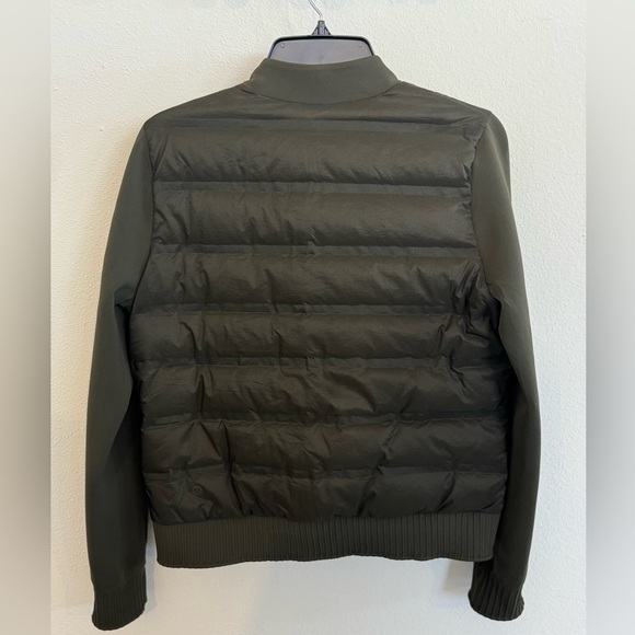 Lululemon Down & Around Green Bomber Jacket (Reversible) Sz 8 - Picture 5 of 15